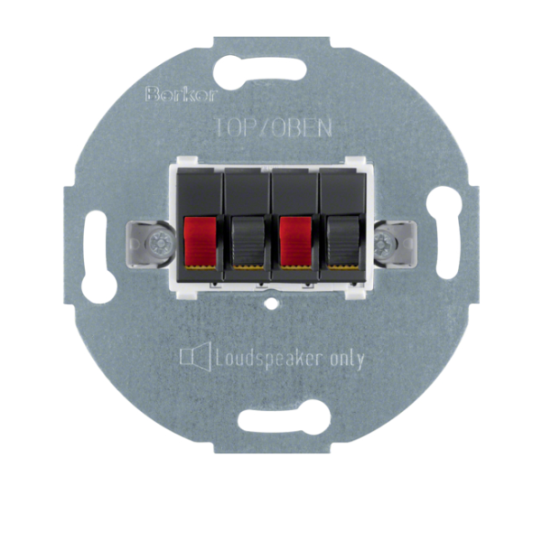 Berker One.platform Mechanizm gniazda głośnikowego stereofonicznego 2-kr, antracyt