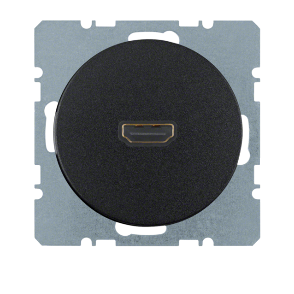 Berker R.1/R.3 Gniazdo HDMI z przyłączem 90° czarny