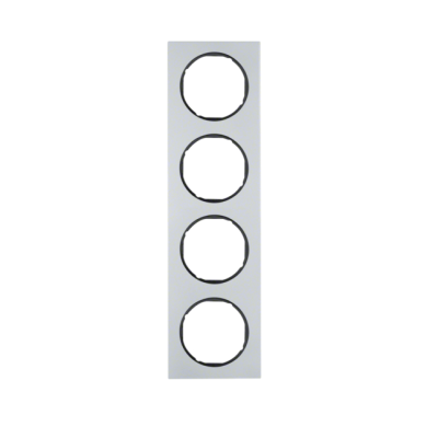 Berker R.3 Ramka 4-krotna, alu/czarny