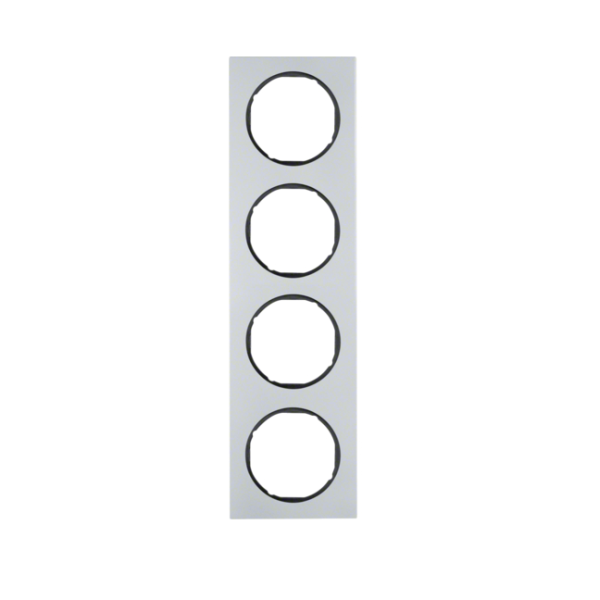 Berker R.3 Ramka 4-krotna, alu/czarny
