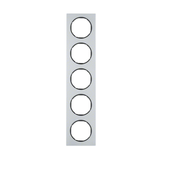 Berker R.3 Ramka 5-krotna, alu/czarny