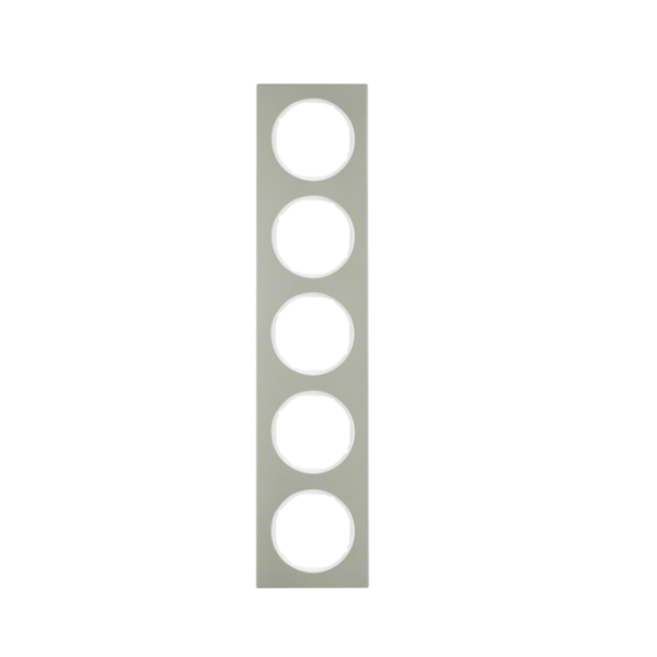 Berker R.3 Ramka 5-krotna, stal szlachetna/biały