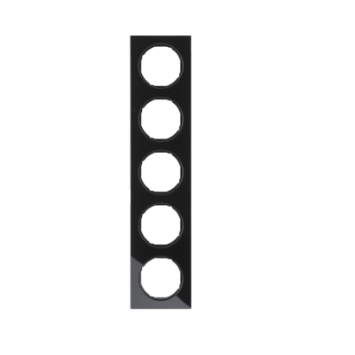 Berker R.3 Ramka 5-krotna, szkło, czarny