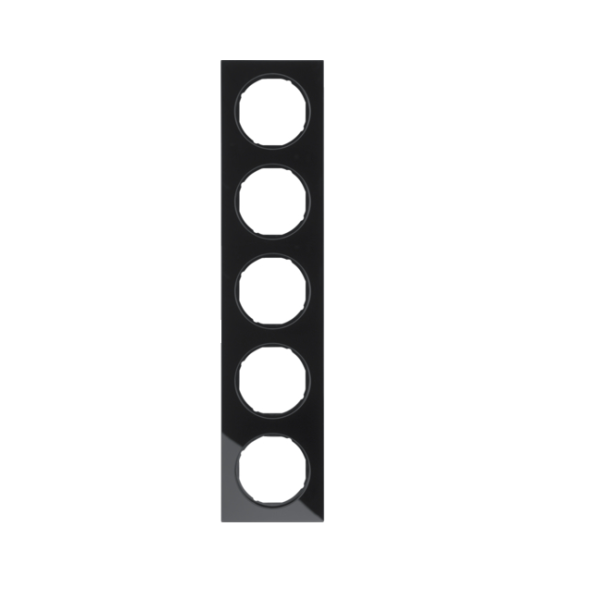 Berker R.3 Ramka 5-krotna, szkło, czarny