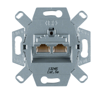 Berker One.platform Mechanizm gniazda komputerowego UAE 2-kr (RJ45), ekranowane kat. 5e