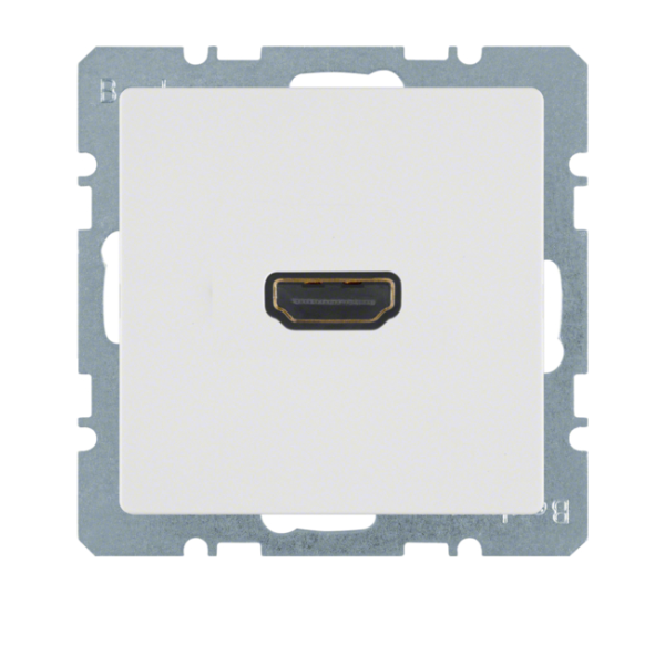 Berker Q.x Gniazdo HDMI z przyłączem 90° biały, aks