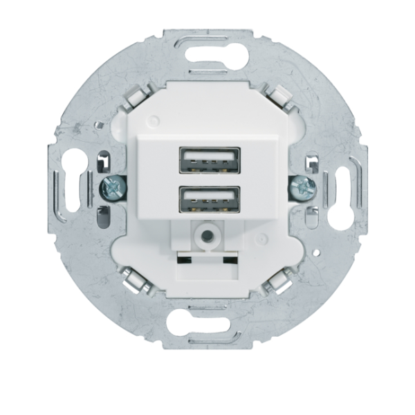 Berker Mechanizm gniazda USB ładowania do serii obrotowych, 3.0 A 230 V, biały, mat