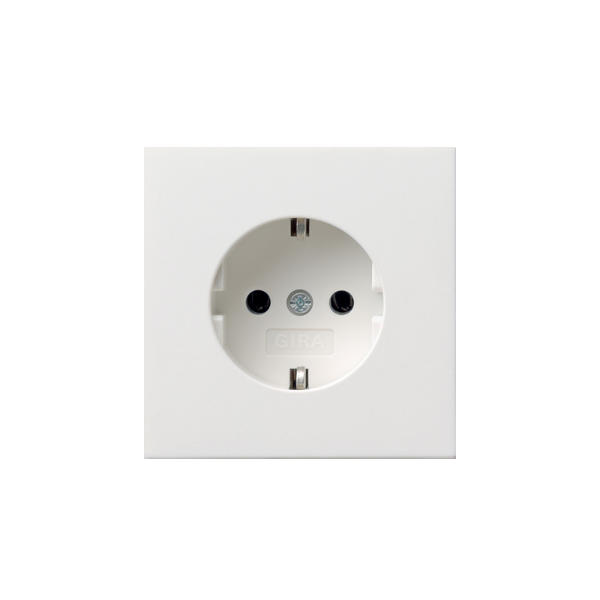 Gira F100 Gniazdo SCHUKO 16 A 250 V ~ bez łapek rozporowych, czysty biały połysk