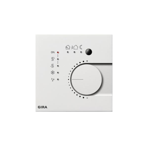 Gira F100 KNX Regulator ciągły z interfejsem przycisku, poczwórny wł., czysta biel z połyskiem