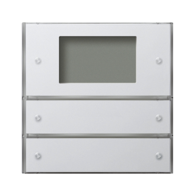 Gira F100 Czujnik przyciskowy KNX 3 Plus 2x, czysta biel z połyskiem