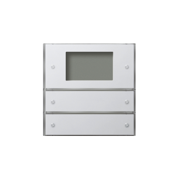 Gira F100 Czujnik przyciskowy KNX 3 Plus 2x, czysta biel z połyskiem