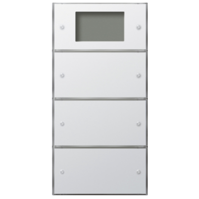 Gira F100 KNX Czujnik przyciskowy 3 Plus potrójny (1+2), czysta biel z połyskiem