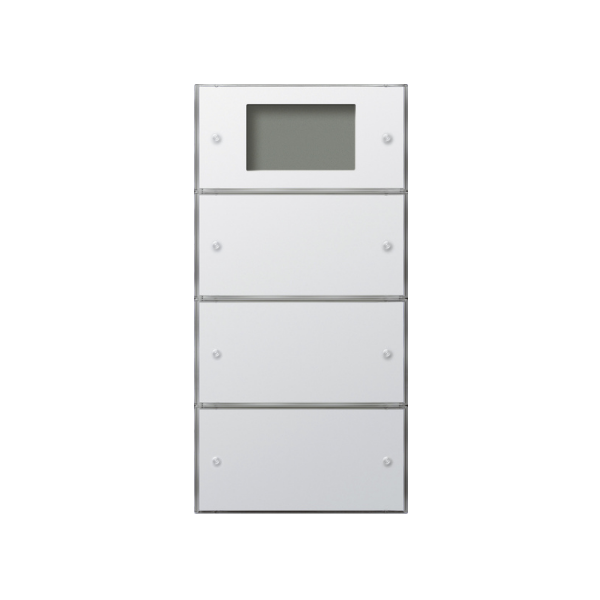 Gira F100 KNX Czujnik przyciskowy 3 Plus potrójny (1+2), czysta biel z połyskiem