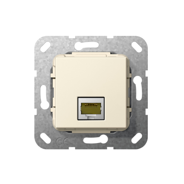 Gira Gniazdo podtynkowe Modular Jack RJ45 kat.6A 10 GB Ethernet Złącze, kremowy z połyskiem