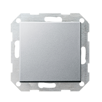 Gira Łącznik przyciskowy krzyżowy 10 AX 250 V~ z klawiszem, kolor aluminiowy