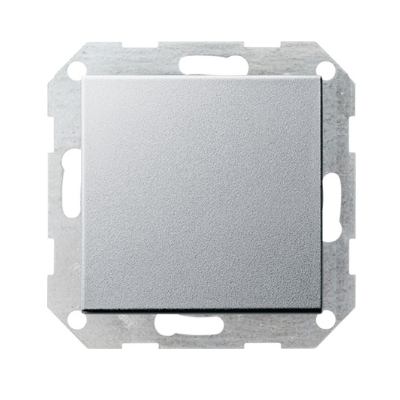Gira Łącznik przyciskowy 10 AX 250 V~ V z pionowym klawiszem (klawisz na płasko), kolor aluminiowy