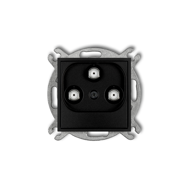 Karlik Mini Mechanizm gniazda multimedialnego 3F DATA (VECTRA), czarny mat