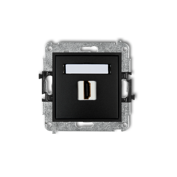 Karlik Mini Mechanizm gniazda pojednczego HDMI 1.4, czarny mat