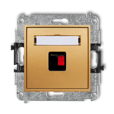 Karlik Mini Mechanizm gniazda głośnikowego pojedynczego (2,5 MM2), złoty
