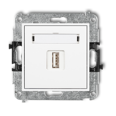 Karlik Mini Mechanizm ładowarki USB pojedynczej, 5V, 2A, biały