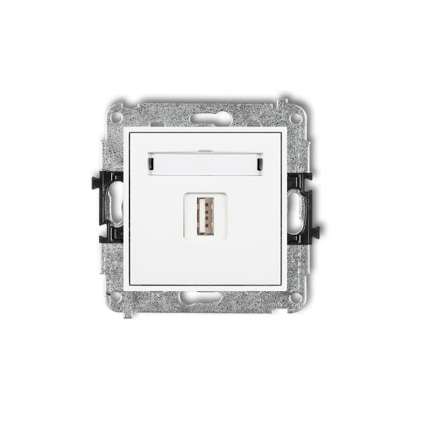 Karlik Mini Mechanizm ładowarki USB pojedynczej, 5V, 2A, biały