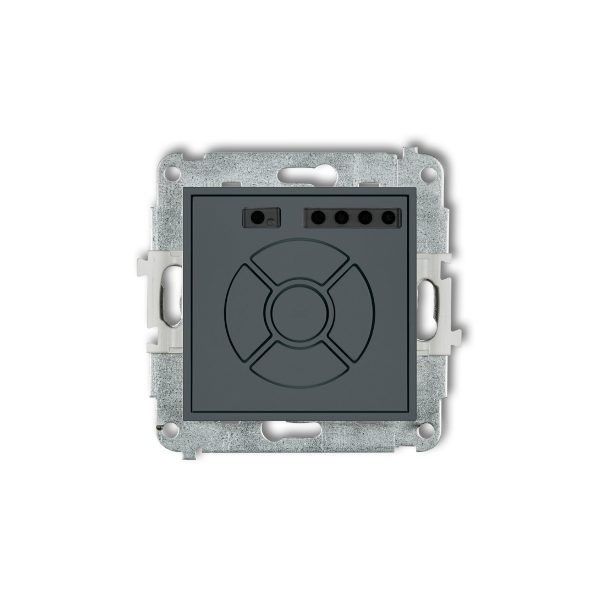 Karlik Mini Elektroniczny sterownik roletowy (sterowanie lokalne, strefą, podstrefą i pilotem), grafitowy mat