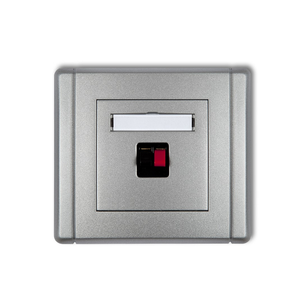 Karlik Flexi Gniazdo głośnikowe pojedyncze (2,5mm2), srebrny metalik