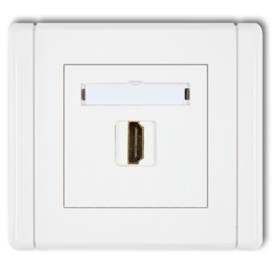 Karlik Flexi Gniazdo pojedyncze HDMI 1.4, biały