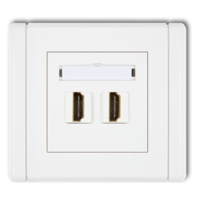 Karlik Flexi Gniazdo podwójne HDMI 1.4, biały