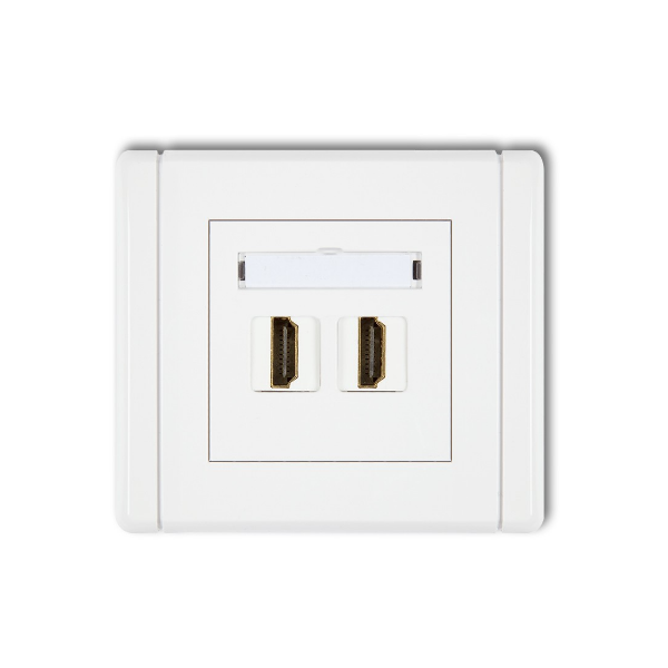 Karlik Flexi Gniazdo podwójne HDMI 1.4, biały