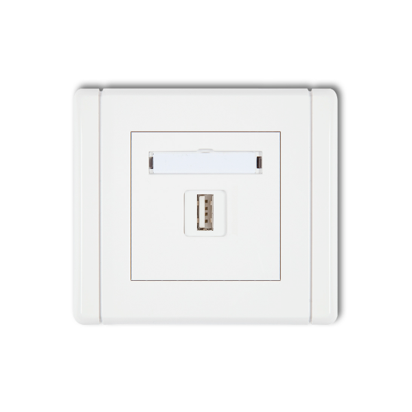 Karlik Flexi Ładowarka USB pojedyncza, 5V, 1A, biały