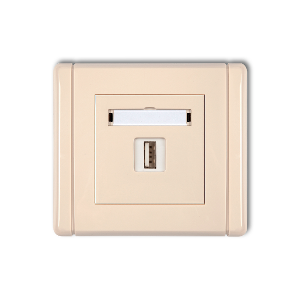 Karlik Flexi Ładowarka USB pojedyncza, 5V, 2A, beżowy