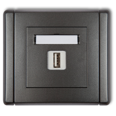 Karlik Flexi Ładowarka USB pojedyncza, 5V, 2A, grafitowy