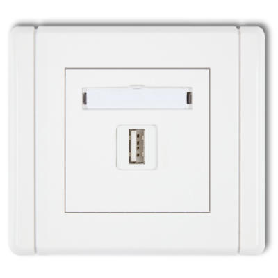 Karlik Flexi Gniazdo pojedyncze USB-AA 2.0, biały