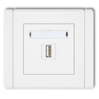 Karlik Flexi Gniazdo pojedyncze USB-AA 3.0, biały