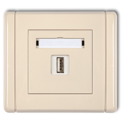 Karlik Flexi Gniazdo pojedyncze USB-AA 3.0, beżowy