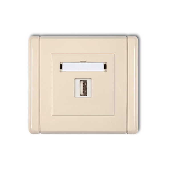 Karlik Flexi Gniazdo pojedyncze USB-AA 3.0, beżowy