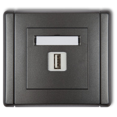 Karlik Flexi Gniazdo pojedyncze USB-AA 3.0, grafitowy