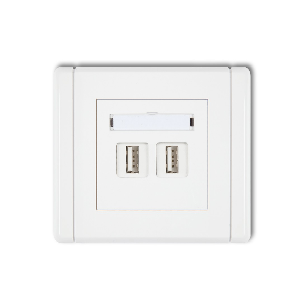 Karlik Flexi Gniazdo podwójne 2xUSB-AA 3.0, biały