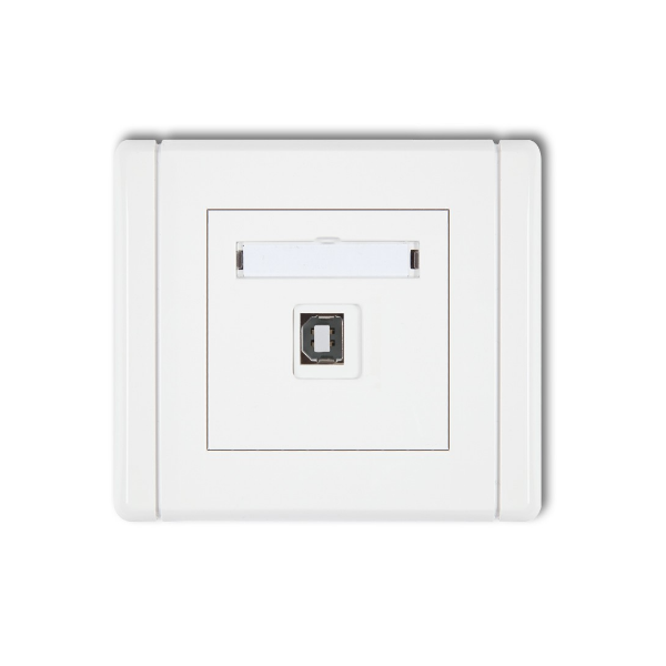 Karlik Flexi Gniazdo pojedyncze USB-AB 2.0, biały