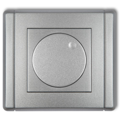 Karlik Flexi Elektroniczny regulator oświetlenia przyciskowo-obrotowy, srebrny metalik
