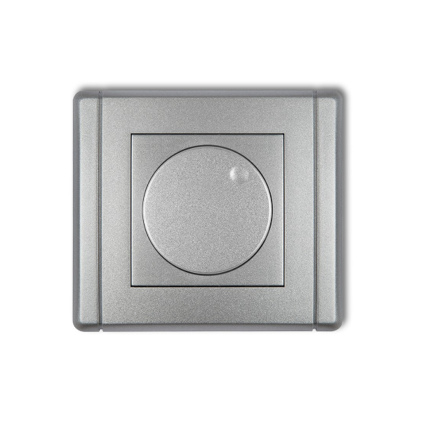 Karlik Flexi Elektroniczny regulator oświetlenia przyciskowo-obrotowy, srebrny metalik