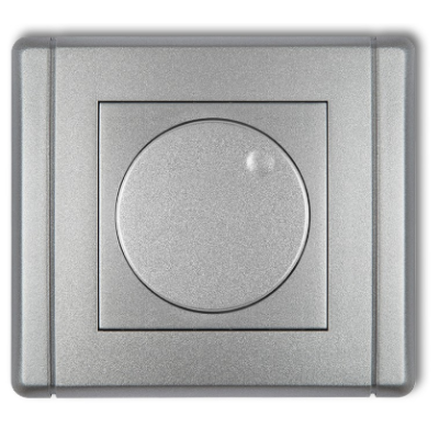 Karlik Flexi Elektroniczny regulator oświetlenia przyciskowo-obrotowy do lamp LED, srebrny metalik
