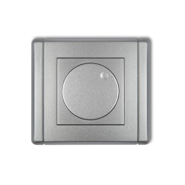 Karlik Flexi Elektroniczny regulator oświetlenia przyciskowo-obrotowy do lamp LED, srebrny metalik