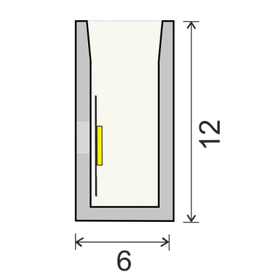 Neon LED 6x12mm 24V 5.5W 4000K IP65 460lm Ra80