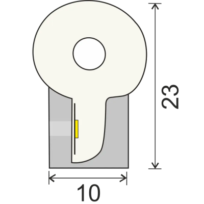 Neon LED 10x23mm 24V 14W 6000K IP65 720lm Ra80