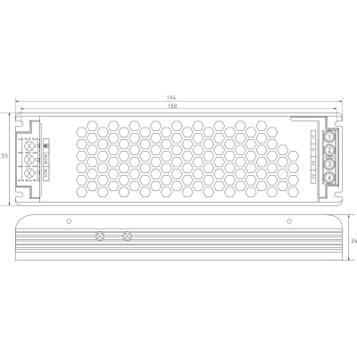 Zasilacz stałonapięciowy PFC 24V 250W