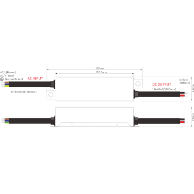 Zasilacz stałonapięciowy PFC IP67 24V 40W