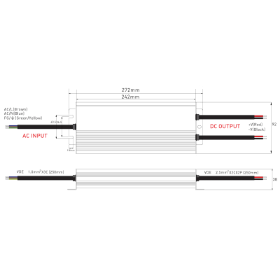 Zasilacz stałonapięciowy PFC IP67 48V 500W
