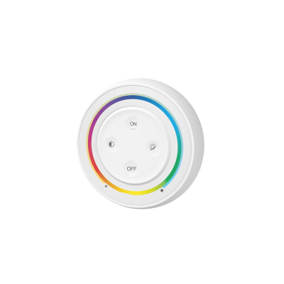 Panel naścienny RGB+CCT Okrągły 1-strefowy 2xAAA Biały S2-W
